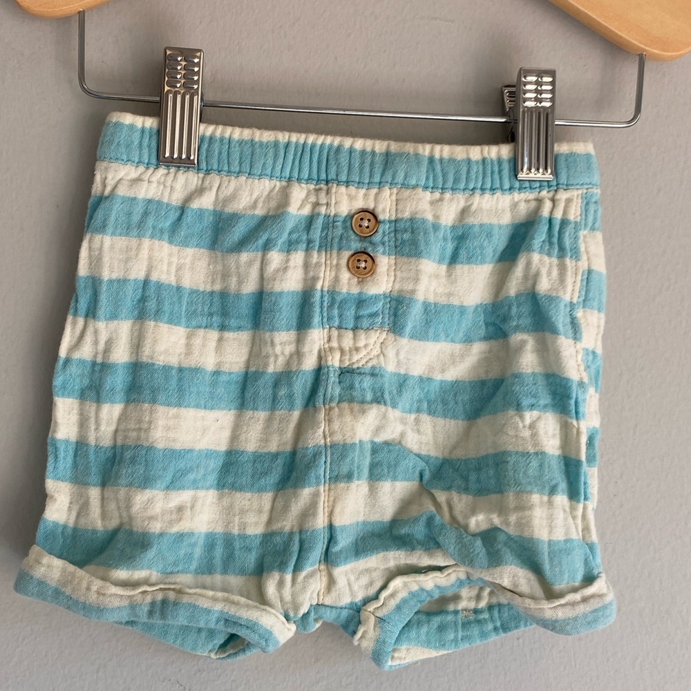 Cat & Jack Muslin Cotton Shorts 12M Striped